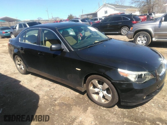 2005 BMW 5 Series 530i with VIN WBANA73555CR59173, listed as a IAAI auction lot 41715558 with 266,464 mi miles and . Bid and sale history available at carsss.com. Image 1.