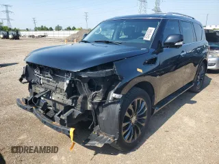 2017 Infiniti QX80 Signature Edition with VIN JN8AZ2NC4H9430358, listed as a Copart auction lot 63481645 with 125,503 mi miles and Salvage title. Bid and sale history available at DreamBid. Image 1.