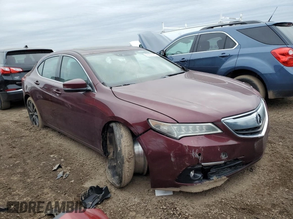 2015 Acura TLX V6 Advance with VIN 19UUB2F70FA019891, listed as a Copart auction lot 43651425 with 91,086 mi miles and Salvage Title. Bid and sale history available at carsss.com. Image 4.