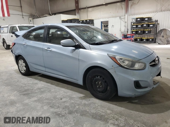 2013 Hyundai Accent GLS with VIN KMHCT4AE1DU542823, listed as a Copart auction lot 49274385 with 197,078 mi miles and Salvage Title. Bid and sale history available at carsss.com. Image 4.