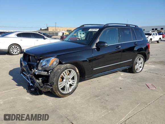 2013 Mercedes-Benz GLK 350 with VIN WDCGG5HB2DF987291, listed as a Copart auction lot 55307094 with 28,034 mi miles and Salvage Title. Bid and sale history available at DreamBid. Image 1.