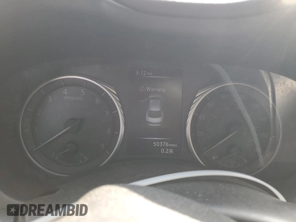 2019 Infiniti Q50 Luxe with VIN JN1EV7AR0KM552352, listed as a Copart auction lot 52812385 with 50,376 mi miles and Salvage Title. Bid and sale history available at carsss.com. Image 9.
