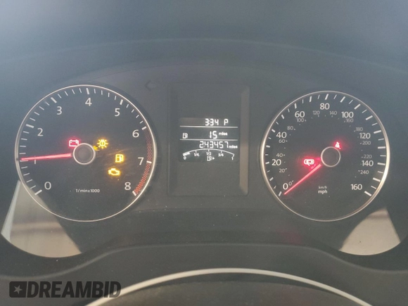 2013 Volkswagen Jetta SE with VIN 3VWDX7AJXDM427263, listed as a Copart auction lot 52502585 with 243,457 mi miles and Salvage title. Bid and sale history available at DreamBid. Image 9.