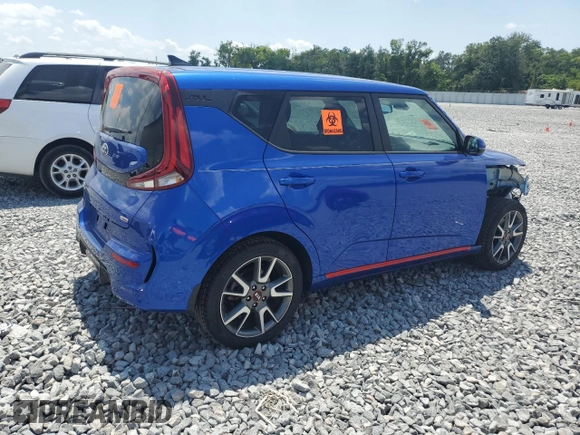2021 Kia Soul Turbo with VIN KNDJ53AF4M7738682, listed as a Copart auction lot 54546095 with 29,728 mi miles and Salvage Title. Bid and sale history available at DreamBid. Image 3.
