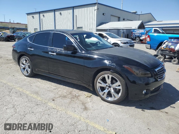 2013 Infiniti M37 with VIN JN1BY1AP7DM511547, listed as a Copart auction lot 52928405 with 116,278 mi miles and Salvage Title. Bid and sale history available at carsss.com. Image 4.