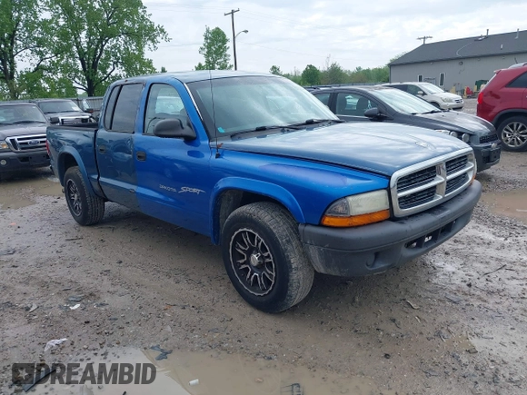 2001 Dodge Dakota Sport with VIN 1B7HG2AN21S194735, listed as a IAAI auction lot 42182165 with 163,350 mi miles and . Bid and sale history available at carsss.com. Image 1.