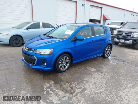 2017 Chevrolet Sonic LT with VIN 1G1JD6SH2H4109300, listed as a IAAI auction lot 41612159 with 37,827 mi miles and . Bid and sale history available at DreamBid. Image 2.