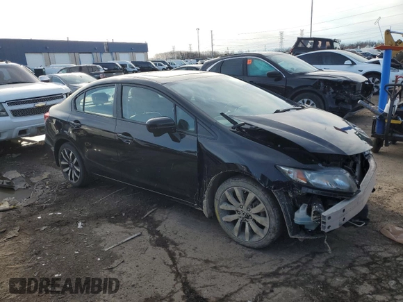 2015 Honda Civic Sedan EX-L with VIN 19XFB2F98FE027873, listed as a Copart auction lot 51871725 with 131,668 mi miles and Salvage Title. Bid and sale history available at carsss.com. Image 4.
