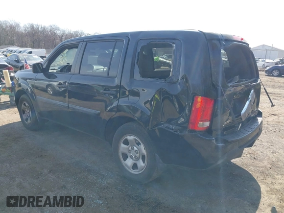 2014 Honda Pilot LX with VIN 5FNYF4H22EB015512, listed as a IAAI auction lot 41753515 with 152,287 mi miles and . Bid and sale history available at DreamBid. Image 3.