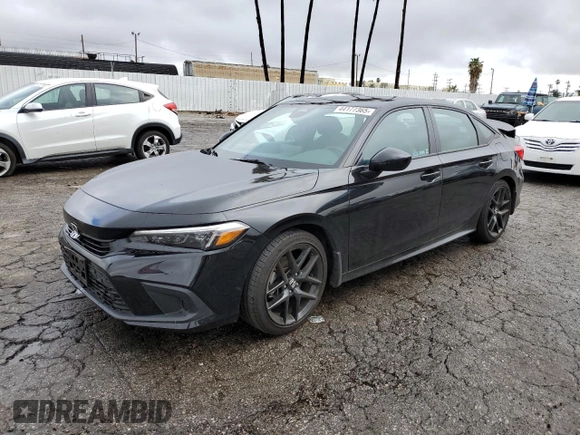 2023 Honda Civic Sedan Sport with VIN 2HGFE2F52PH525854, listed as a Copart auction lot 44177365 with 14,716 mi miles and Salvage Title. Bid and sale history available at carsss.com. Image 1.