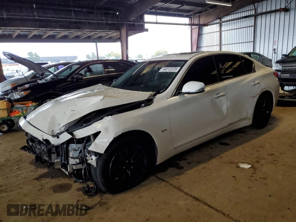 2017 Infiniti Q50 Signature Edition with VIN JN1EV7AP5HM739948, listed as a Copart auction lot 44012225 with 93,697 mi miles and Salvage Title. Bid and sale history available at DreamBid. Image 1.