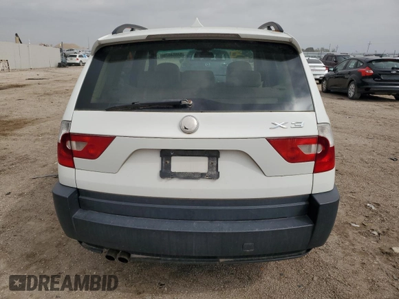 2004 BMW X3 2.5i with VIN WBXPA73424WB24749, listed as a Copart auction lot 54554075 with 166,954 mi miles and Clean Title. Bid and sale history available at DreamBid. Image 6.