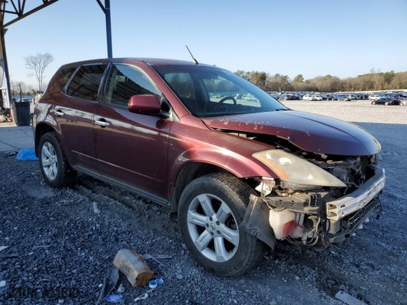 2006 Nissan Murano S with VIN JN8AZ08T56W428519, listed as a Copart auction lot 43632275 with 258,398 mi miles and Salvage Title. Bid and sale history available at carsss.com. Image 4.