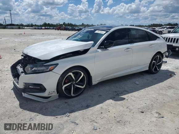 2019 Honda Accord Sport with VIN 1HGCV2F38KA002251, listed as a Copart auction lot 72533804 with 83,344 mi miles and Salvage title. Bid and sale history available at DreamBid. Image 1.