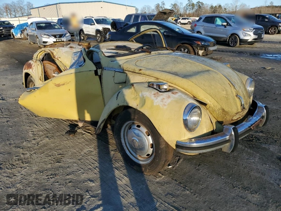 1973 Volkswagen Beetle with VIN 1332037341, listed as a Copart auction lot 41814485 with 95,231 mi miles and Non Repairable. Bid and sale history available at DreamBid. Image 4.
