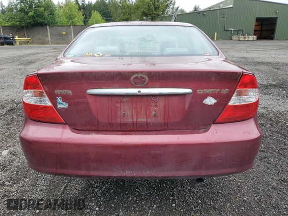 2004 Toyota Camry LE z VIN JTDBE32KX40273821, wystawiony jako Copart lot #58938275 z przebiegiem 153 096 mil mil oraz Szkoda całkowita • Salvage title. Historia ofert i sprzedaży dostępna na DreamBid. Obrazek 6.