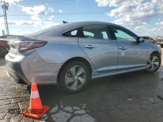 2016 Hyundai Sonata Hybrid Limited with VIN KMHE34L15GA027672, listed as a Copart auction lot 47058605 with 92,455 mi miles and Salvage Title. Bid and sale history available at carsss.com. Image 3.