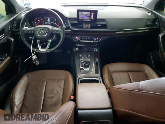 2018 Audi Q5 Premium with VIN WA1ANAFY1J2161661, listed as a Copart auction lot 55223385 with 60,554 mi miles and Salvage Title. Bid and sale history available at DreamBid. Image 8.