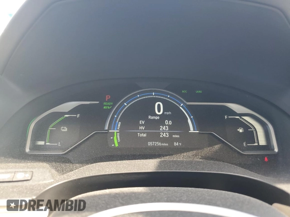2018 Honda Clarity Plug-In Hybrid Touring with VIN JHMZC5F34JC012440, listed as a Copart auction lot 77122824 with 57,256 mi miles and Salvage Title. Bid and sale history available at carsss.com. Image 9.