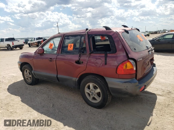 2003 Hyundai Santa Fe GLS with VIN KM8SC13D23U448494, listed as a Copart auction lot 62625224 with 7,094 mi miles and Salvage Title. Bid and sale history available at carsss.com. Image 2.