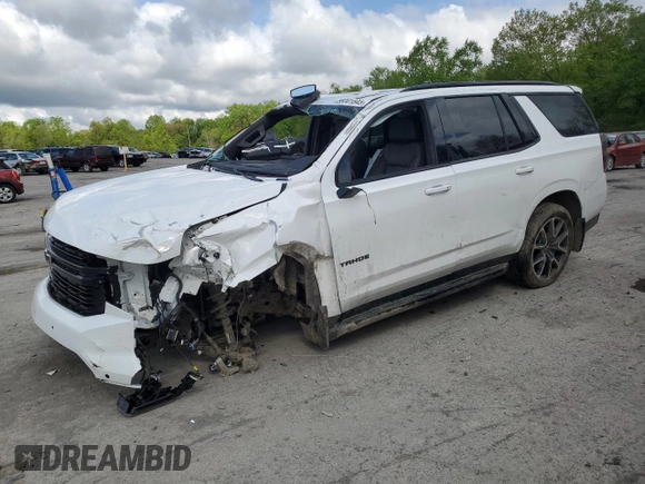 2023 Chevrolet Tahoe RST with VIN 1GNSKRKD4PR208337, listed as a Copart auction lot 56001845 with 30,127 mi miles and Salvage title. Bid and sale history available at DreamBid. Image 1.