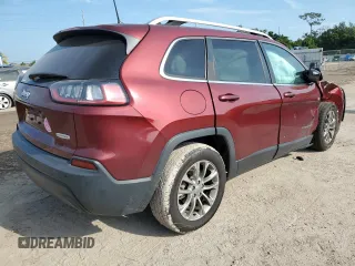 2019 Jeep Cherokee Latitude Plus with VIN 1C4PJLLB6KD110234, listed as a Copart auction lot 58805183 with 34,975 mi miles and Salvage title. Bid and sale history available at DreamBid. Image 3.