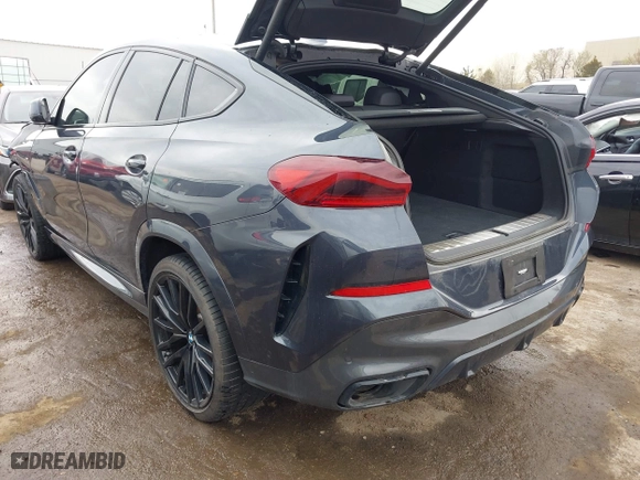 2022 BMW X6 xDrive40i with VIN 5UXCY6C08N9N30013, listed as a IAAI auction lot 41772245 with 23,198 mi miles. Bid and sale history available at carsss.com. Image 3.