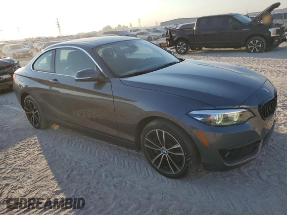 2021 BMW 2 Series 230i with VIN WBA2J1C04M7H58556, listed as a Copart auction lot 75501124 with 35,473 mi miles and Salvage Title. Bid and sale history available at carsss.com. Image 4.