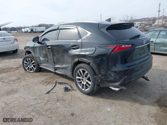2015 Lexus NX 200t with VIN JTJBARBZ8F2042044, listed as a IAAI auction lot 41490661 with 110,793 mi miles. Bid and sale history available at carsss.com. Image 3.