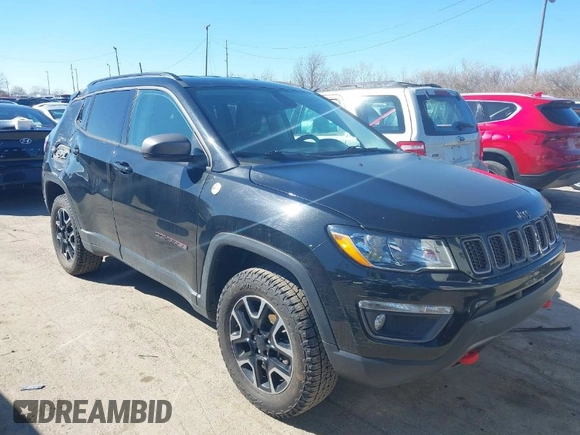 2019 Jeep Compass Trailhawk with VIN 3C4NJDDB1KT671642, listed as a IAAI auction lot 41810138 with 119,029 mi miles and . Bid and sale history available at carsss.com. Image 1.