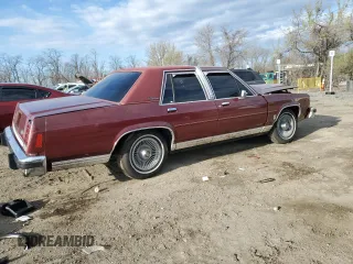 1987 Ford Ltd Crown Victoria with VIN 2FABP73F8HX128759, listed as a Copart auction lot 49956845 with 0 mi miles and Salvage Title. Bid and sale history available at carsss.com. Image 3.