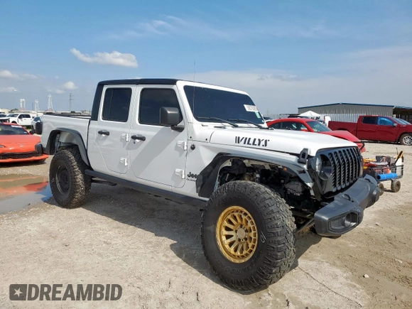 2022 Jeep Gladiator Willys Sport z VIN 1C6HJTAG3NL108428, wystawiony jako Copart lot #59379285 z przebiegiem 55 054 mil mil oraz Szkoda całkowita • Salvage title. Historia ofert i sprzedaży dostępna na DreamBid. Obrazek 4.