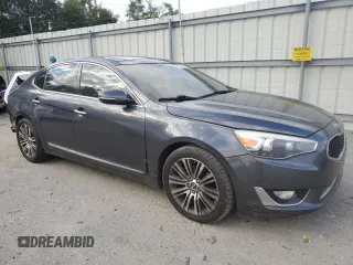 2015 Kia Cadenza Premium with VIN KNALN4D72F5186579, listed as a Copart auction lot 80025434 with 215,273 mi miles and Salvage Title. Bid and sale history available at carsss.com. Image 4.