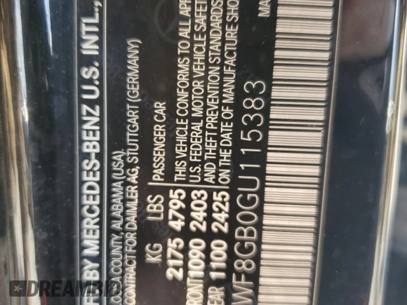 2016 Mercedes-Benz C 63 AMG with VIN 55SWF8GB0GU115383, listed as a Copart auction lot 52738005 with 101,439 mi miles and Clean title. Bid and sale history available at DreamBid. Image 13.