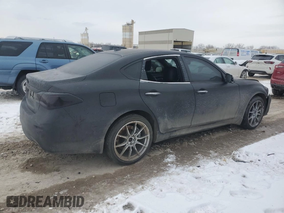 2017 Infiniti M37 with VIN JN1BY1AR1HM770588, listed as a Copart auction lot 44752335 with 0 mi miles and Salvage Title. Bid and sale history available at carsss.com. Image 3.