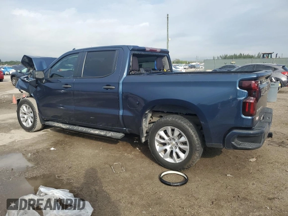 2020 Chevrolet Silverado 1500 Custom with VIN 3GCPWBEFXLG409841, listed as a Copart auction lot 88945145 with 99,475 mi miles and Non Repairable. Bid and sale history available at carsss.com. Image 2.