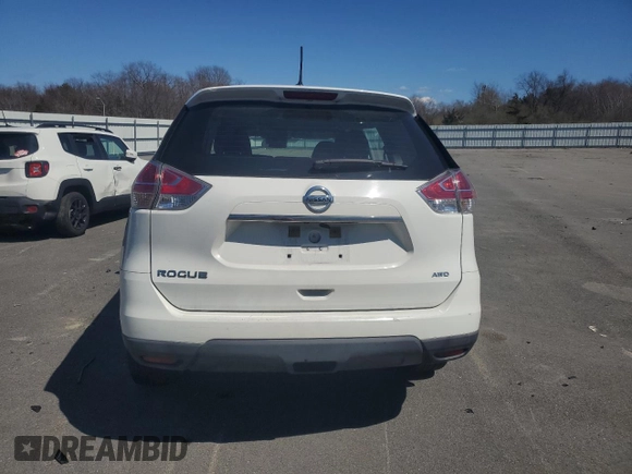 2016 Nissan Rogue S with VIN KNMAT2MV8GP634607, listed as a Copart auction lot 53755495 with 168,128 mi miles and Non Repairable. Bid and sale history available at DreamBid. Image 6.
