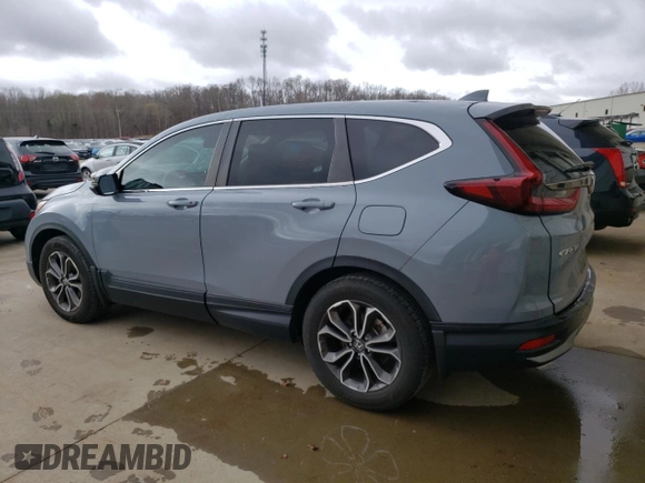 2020 Honda CR-V EX-L with VIN 2HKRW1H85LH405624, listed as a Copart auction lot 49845785 with 57,485 mi miles and Salvage Title. Bid and sale history available at carsss.com. Image 2.