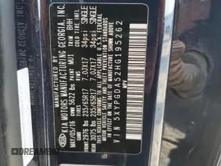 2017 Kia Sorento LX с VIN 5XYPGDA52HG195262, выставлен на аукционе Copart как лот 65329164 с пробегом 92 231 миль миль и Списание • Salvage title. История ставок и продаж доступна на DreamBid. Изображение 13.