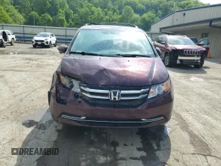 2014 Honda Odyssey EX-L with VIN 5FNRL5H60EB025526, listed as a Copart auction lot 57391215 with 153,758 mi miles and Salvage title. Bid and sale history available at DreamBid. Image 5.
