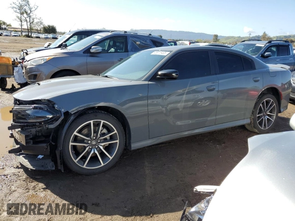 2023 Dodge Charger GT with VIN 2C3CDXHG0PH670993, listed as a Copart auction lot 48915405 with 7,740 mi miles and Salvage Title. Bid and sale history available at DreamBid. Image 1.