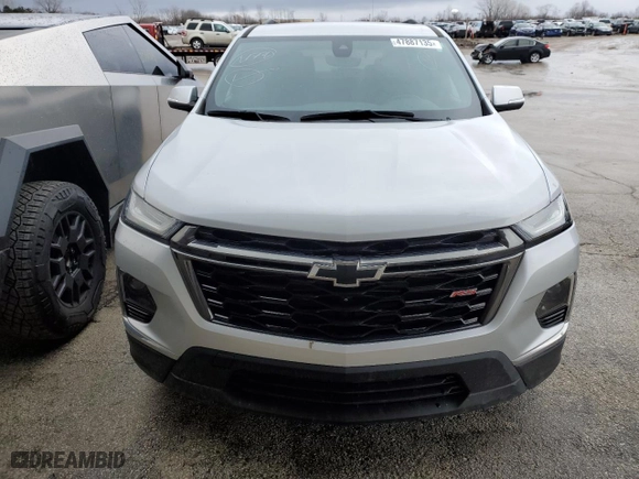 2022 Chevrolet Traverse RS with VIN 1GNERJKW0NJ101955, listed as a Copart auction lot 47887135 with 18,522 mi miles and Clean Title. Bid and sale history available at carsss.com. Image 5.