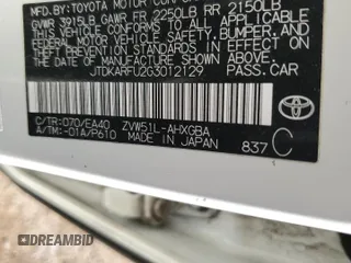 2016 Toyota Prius Four with VIN JTDKARFU2G3012129, listed as a Copart auction lot 49341825 with 69,689 mi miles and Salvage Title. Bid and sale history available at carsss.com. Image 15.