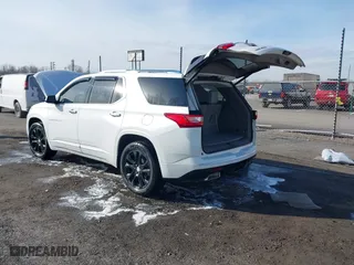 2018 Chevrolet Traverse Premier with VIN 1GNERKKW1JJ128646, listed as a IAAI auction lot 41423966 with 130,078 mi miles. Bid and sale history available at carsss.com. Image 3.