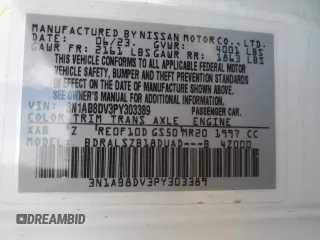 2023 Nissan Sentra SR with VIN 3N1AB8DV3PY303389, listed as a Copart auction lot 42978155 with 39,339 mi miles and Salvage Title. Bid and sale history available at carsss.com. Image 12.
