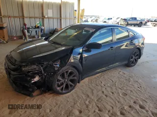 2020 Honda Civic Sedan Sport with VIN 19XFC2F87LE214442, listed as a Copart auction lot 41926545 with 37,105 mi miles and Salvage Title. Bid and sale history available at carsss.com. Image 1.