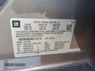 2014 Chevrolet Silverado 1500 LTZ with VIN 1GCVKSEC8EZ172116, listed as a Copart auction lot 45472965 with 196,534 mi miles and Salvage Title. Bid and sale history available at DreamBid. Image 12.