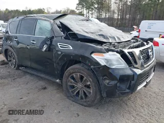 2017 Nissan Armada Platinum z VIN JN8AY2NC5H9505944, wystawiony jako IAAI lot #41904440 z przebiegiem Nie podano mil oraz . Historia ofert i sprzedaży dostępna na DreamBid. Obrazek 1.