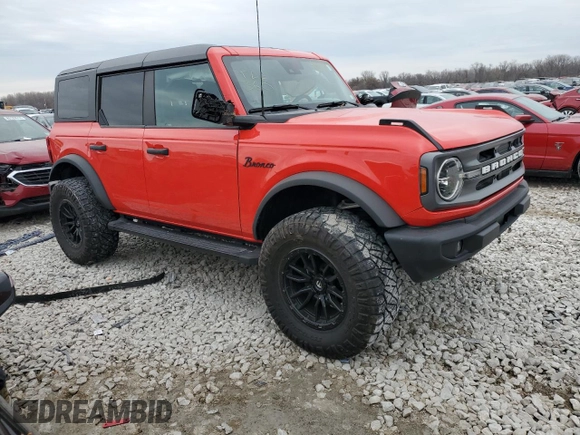 2022 Ford Bronco with VIN 1FMEE5BPXNLB09730, listed as a Copart auction lot 82258344 with 36,738 mi miles and Salvage Title. Bid and sale history available at DreamBid. Image 4.