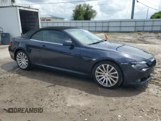 2008 BMW 6 Series 650i with VIN WBAEB53568CX63345, listed as a Copart auction lot 70633554 with 91,046 mi miles and Salvage Title. Bid and sale history available at carsss.com. Image 4.